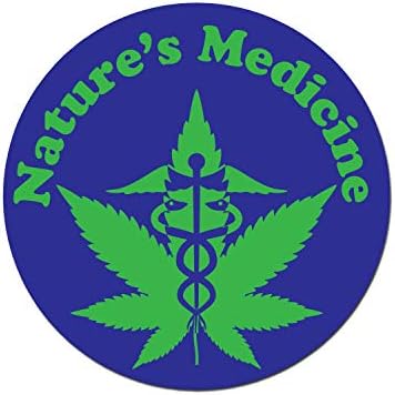 Vincit veritas Medical Marijuana Medical's Nature's Medicine מדבקה מדבקה | איכות פרימיום | 4 אינץ 'על 4 אינץ'